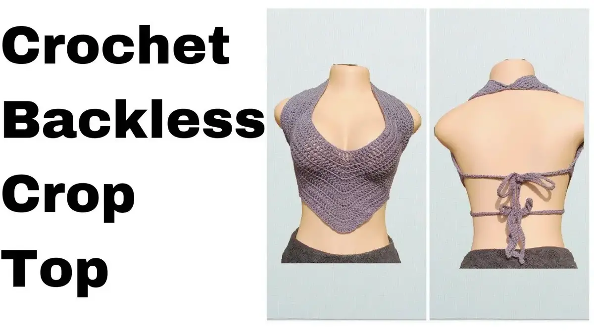 Crochet Backless Heart Crop Top