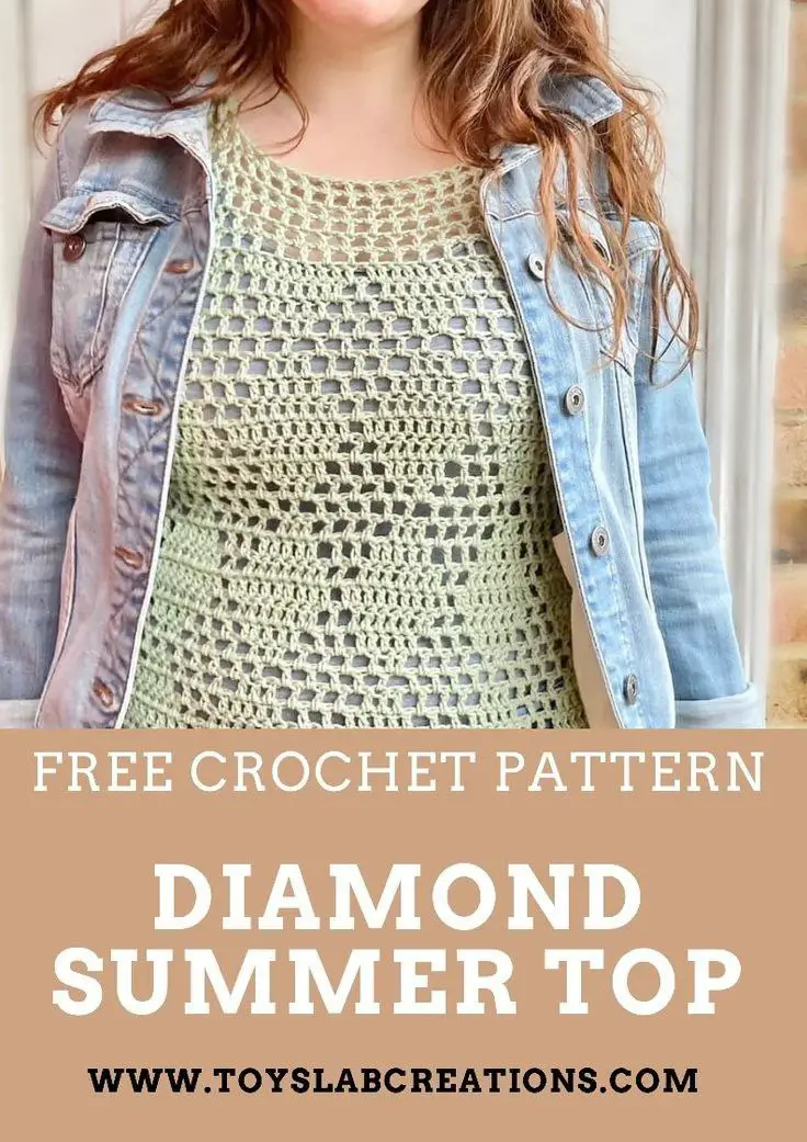 crochet mesh tank top pattern