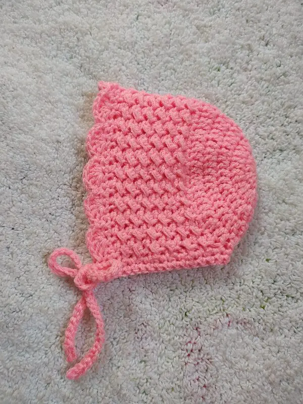 crochet baby bonnet