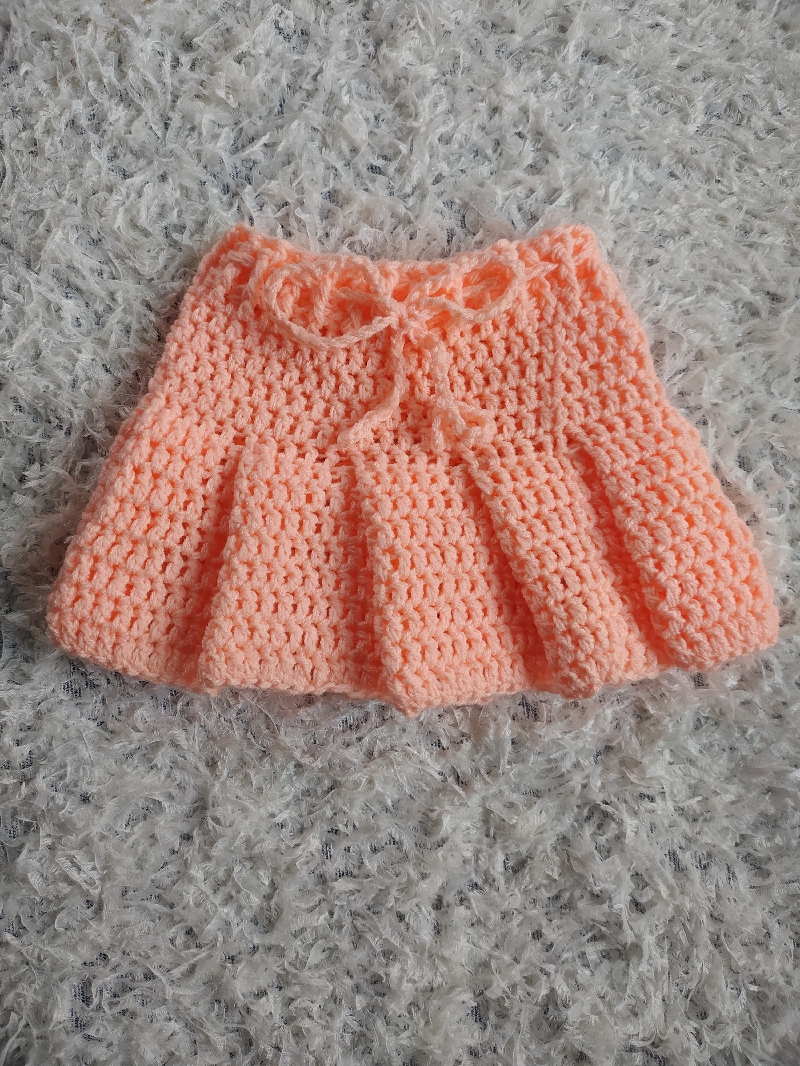 Crochet Pleated Baby Skirt Free Pattern toyslab creations