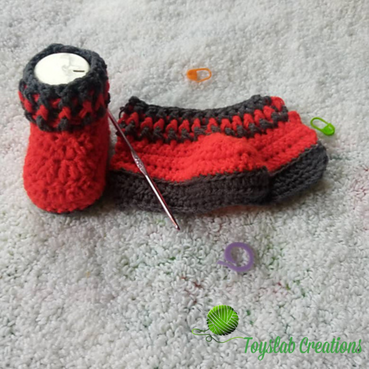 crochet unisex baby booties