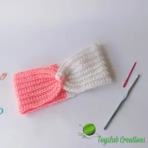 Crochet twisted headband toyslab creations