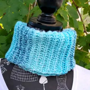 ribbed crochet cowl free pattern