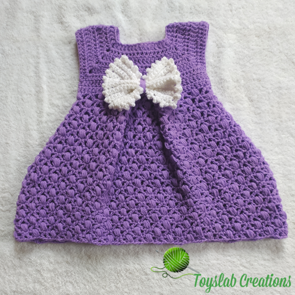 free crochet baby dress 0 - 3 months pattern