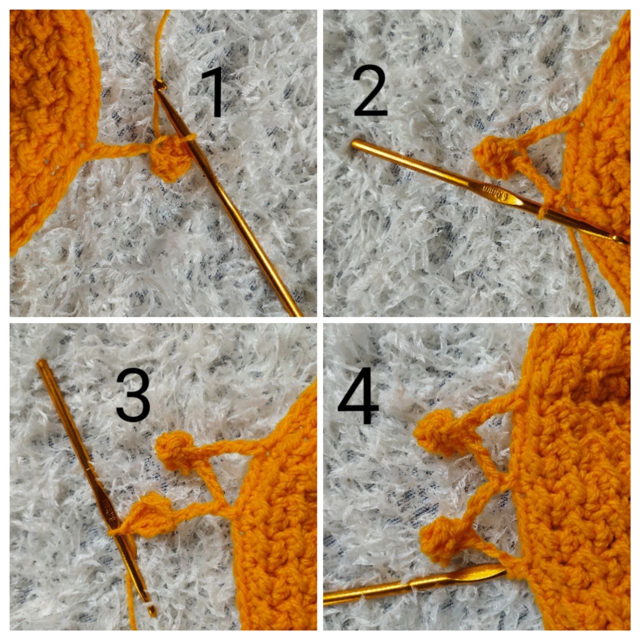step by step crochet cowl edging