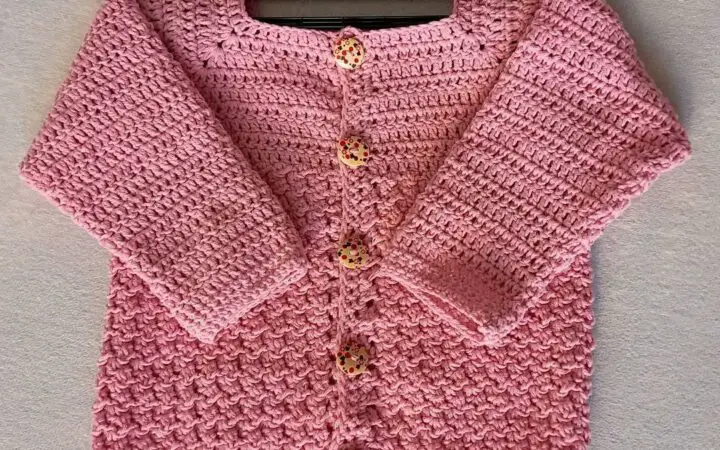 fast and easy crochet baby cardigan