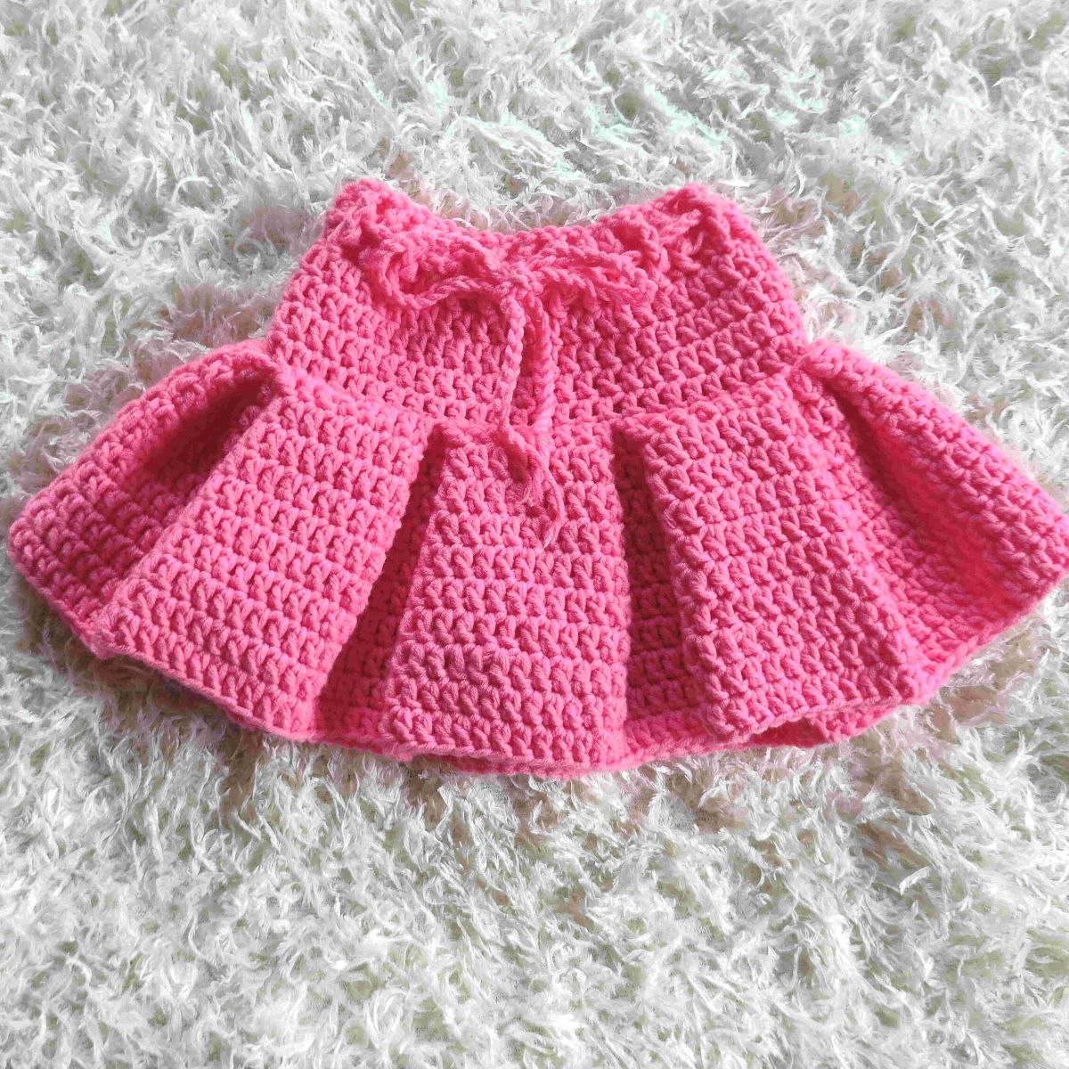 pleated crochet skirt free pattern