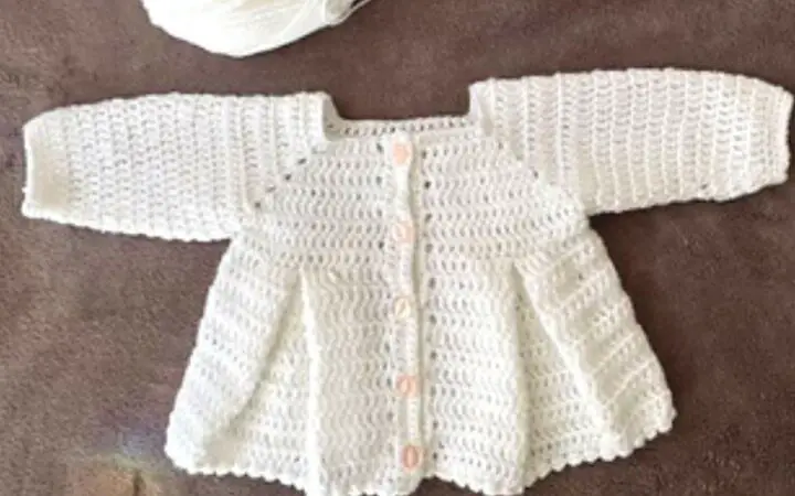 free crochet baby cardigan pattern | toyslab creations