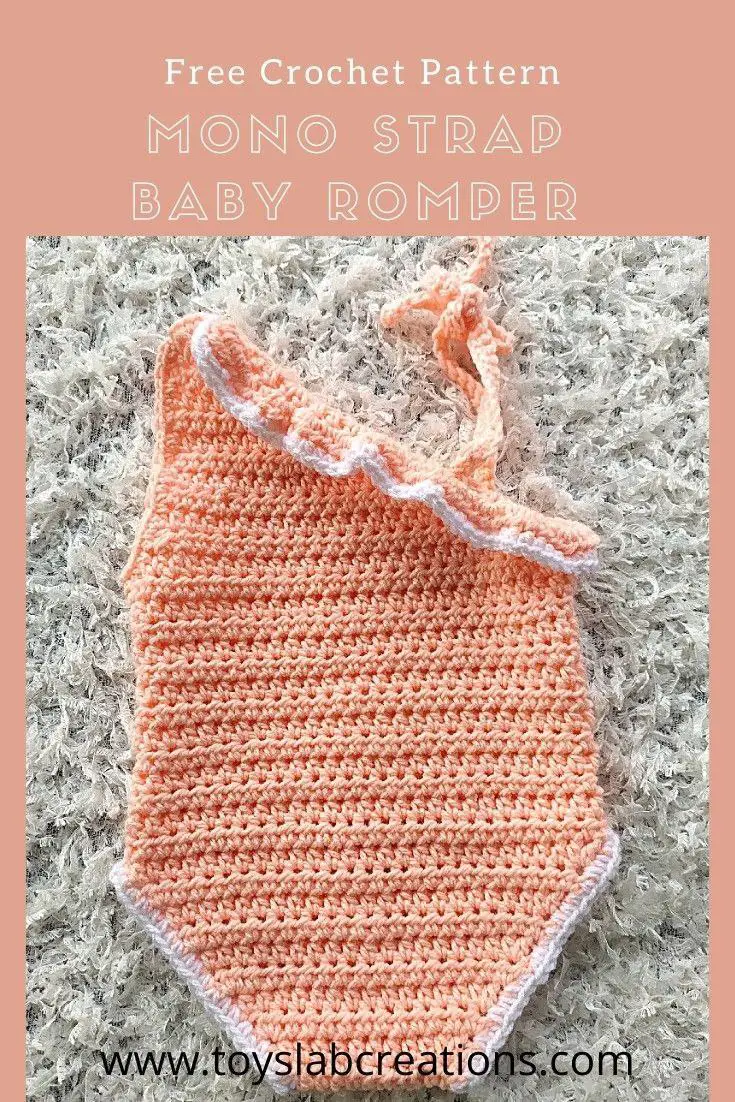 mono strap crochet baby romper