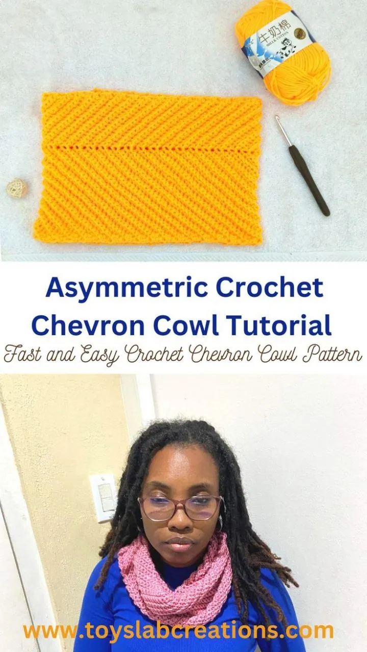 fast and easy crochet chevron cowl