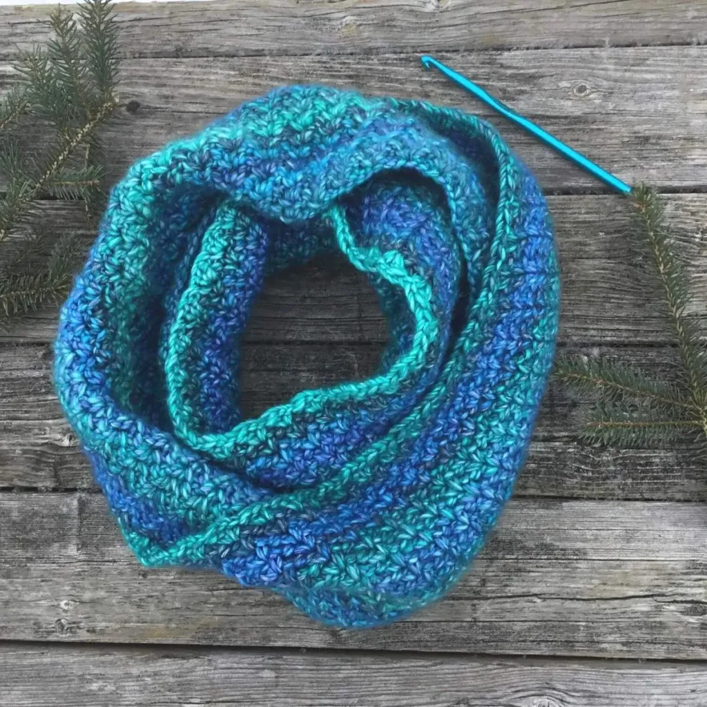 obique crochet scarf