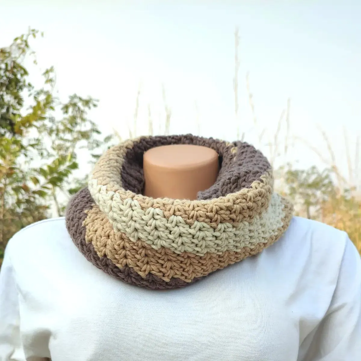 crochet infinty scarf 