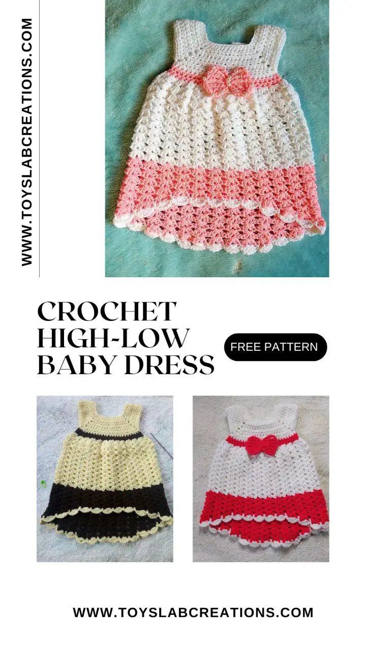 crochet baby high-low dress