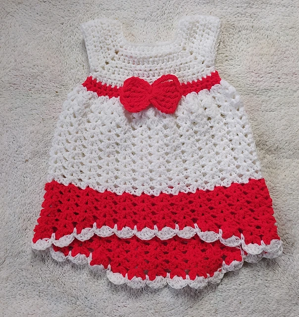 high-low crochet baby dress