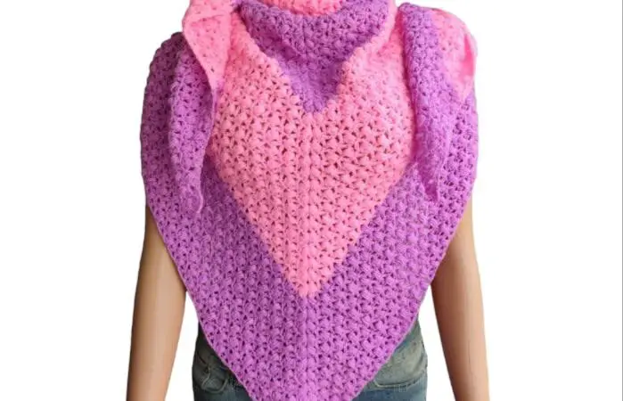 crochet puff shawl