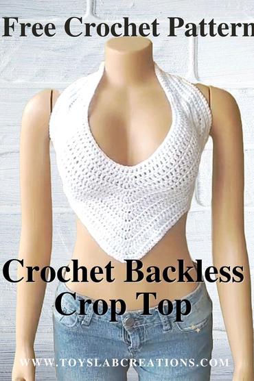 Easy Backless Crochet Crop Top (Written Pattern Included) 