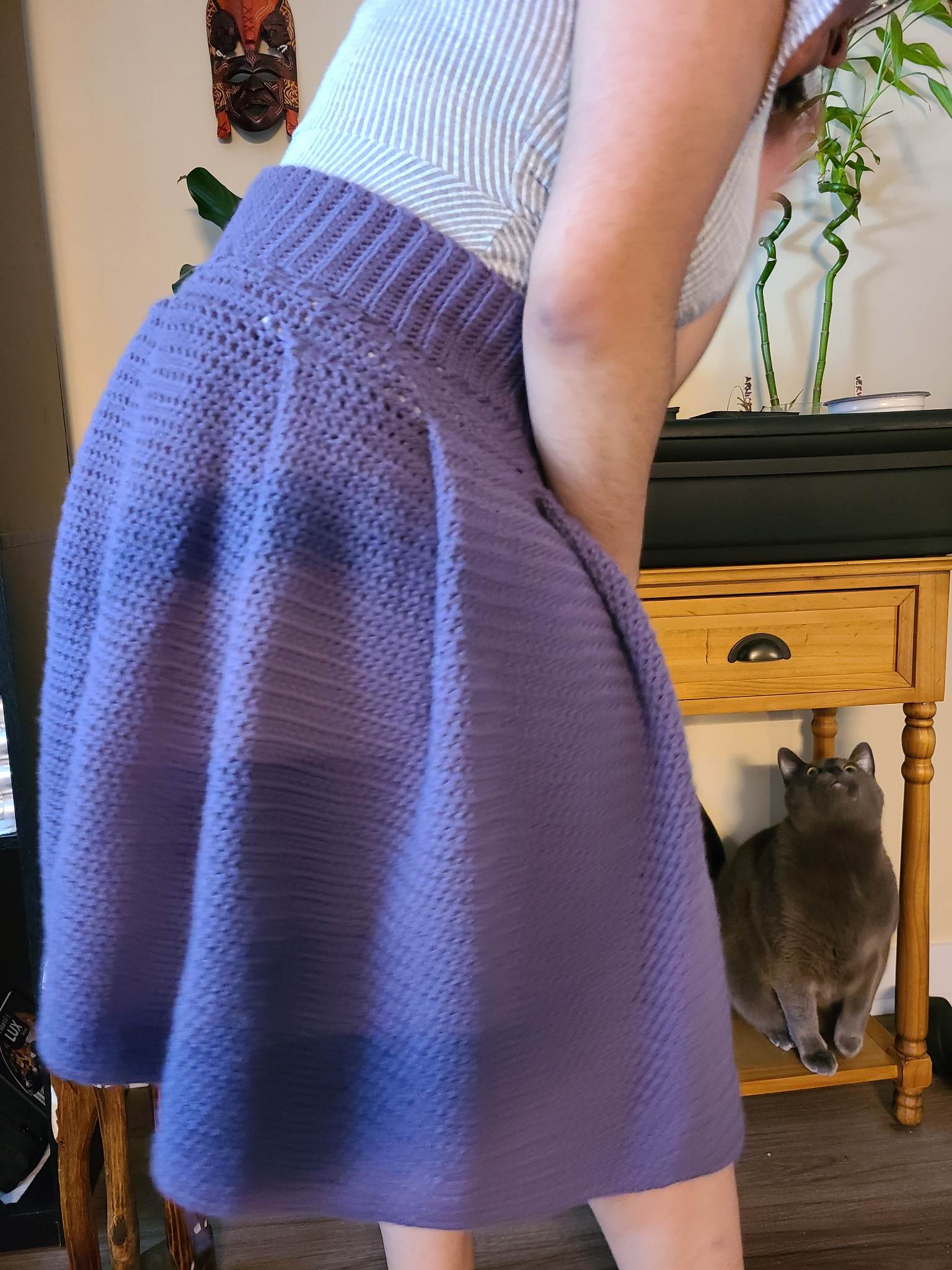 crochet pleated skirt