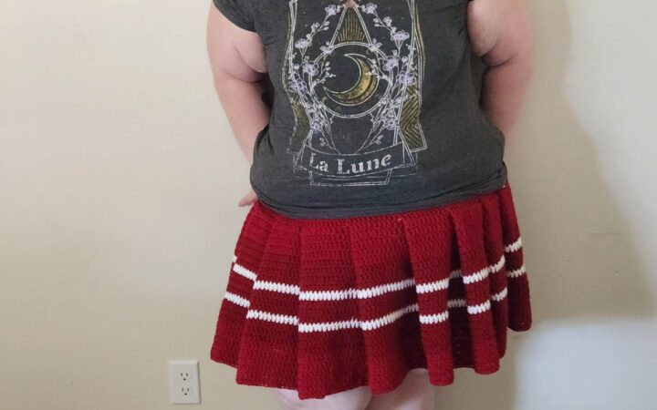 crochet skirt pleated
