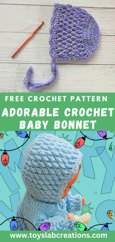 crochet baby bonnet