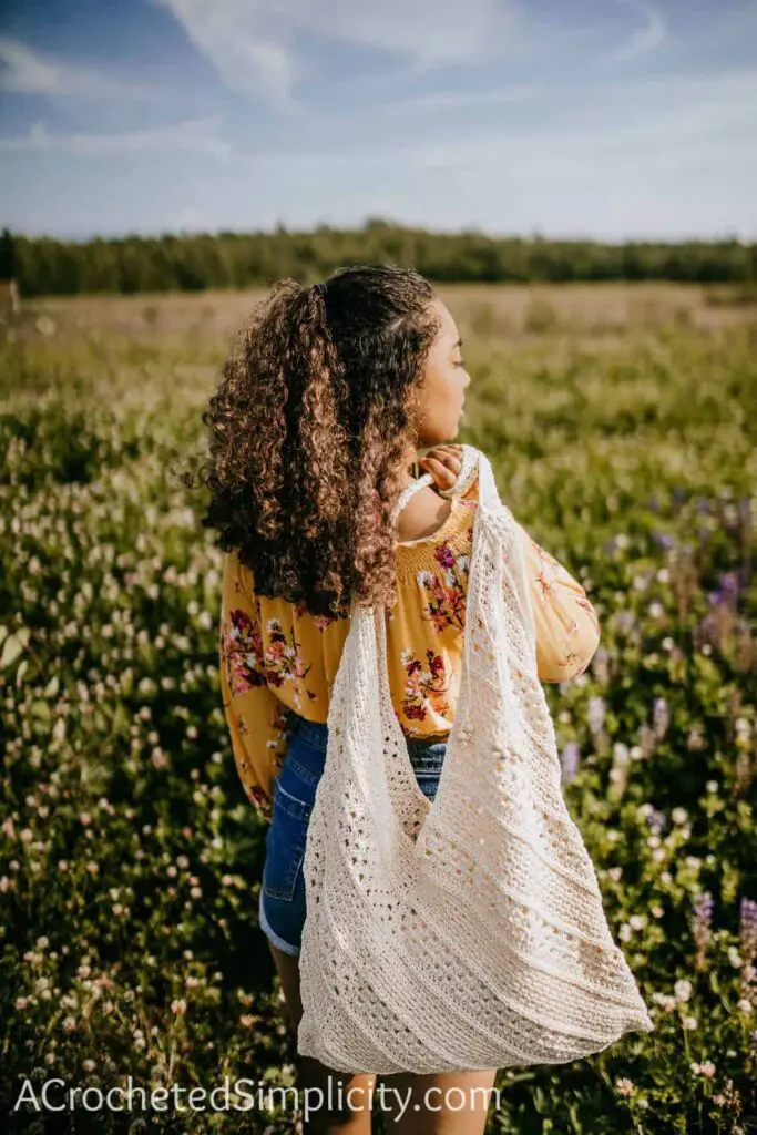 free crochet tote bag