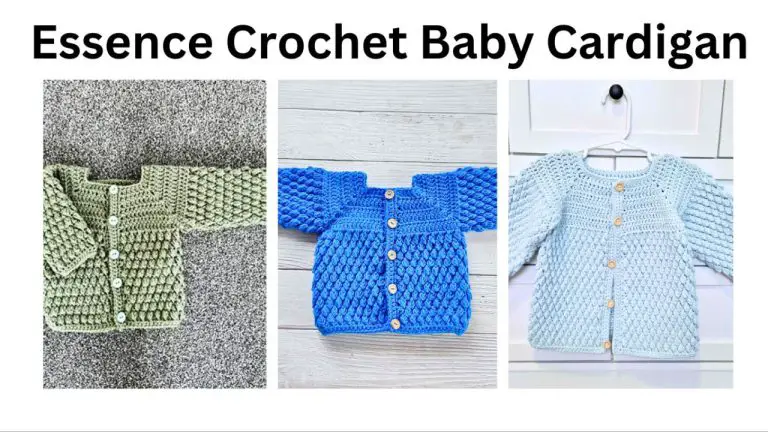 essence crochet baby cardigan