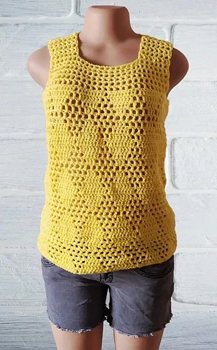 crochet mesh top
