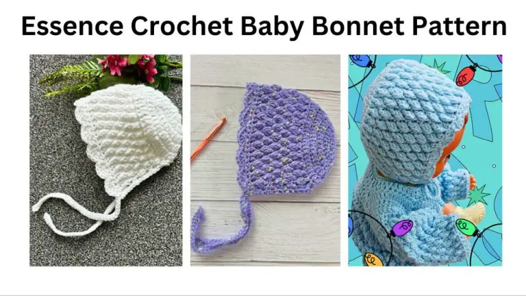 essence baby crochet bonnet