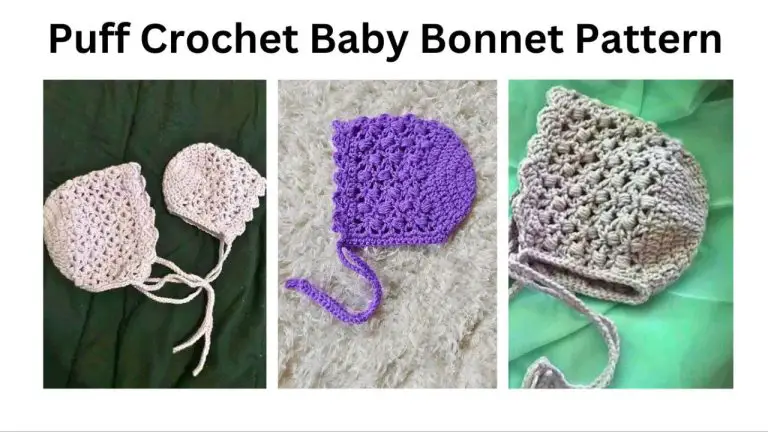 easy puff crochet bonnet