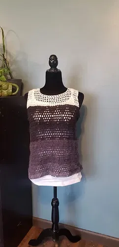 crochet mesh top