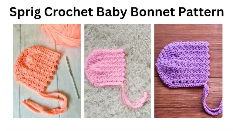 easy crochet sprig baby bonnet