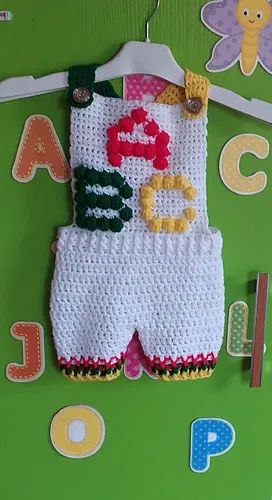 easy crochet alphabet baby romper pattern