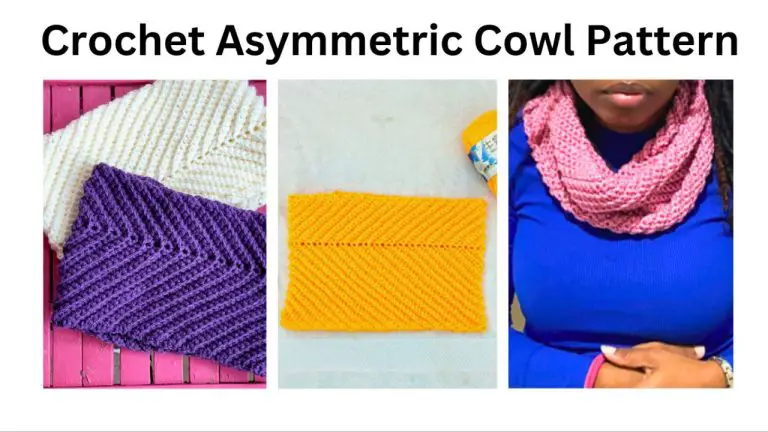 easy crochet assymetric cowl