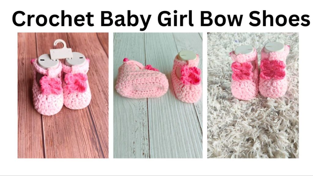 crochet baby bow shoes
