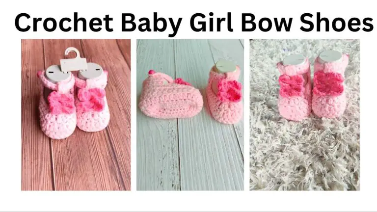 crochet baby bow shoes