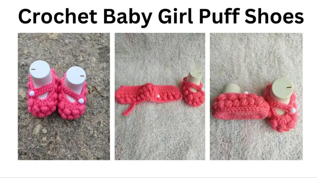 easy crochet baby puff girl shoes
