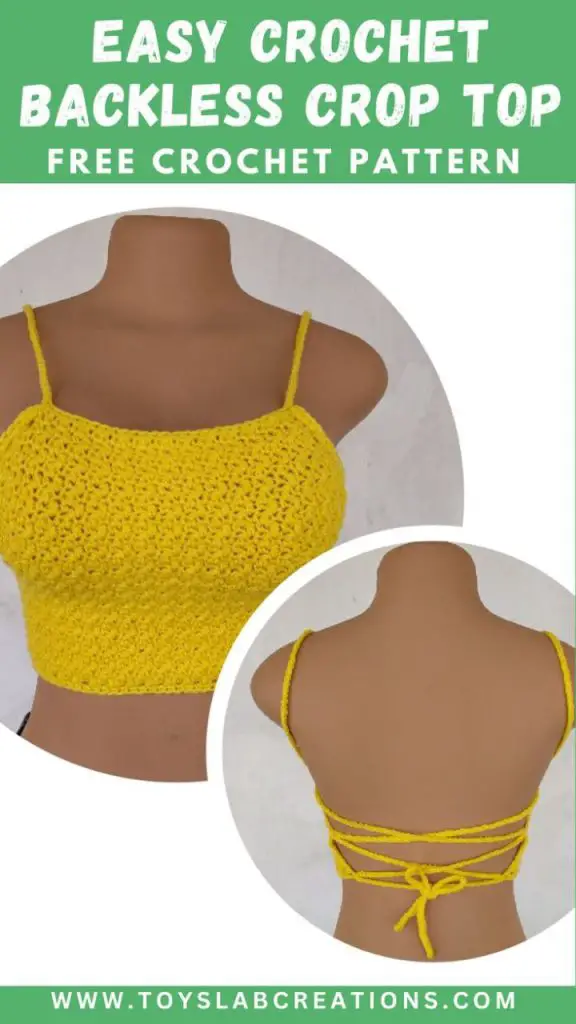 easy and fast crochet backless crop top