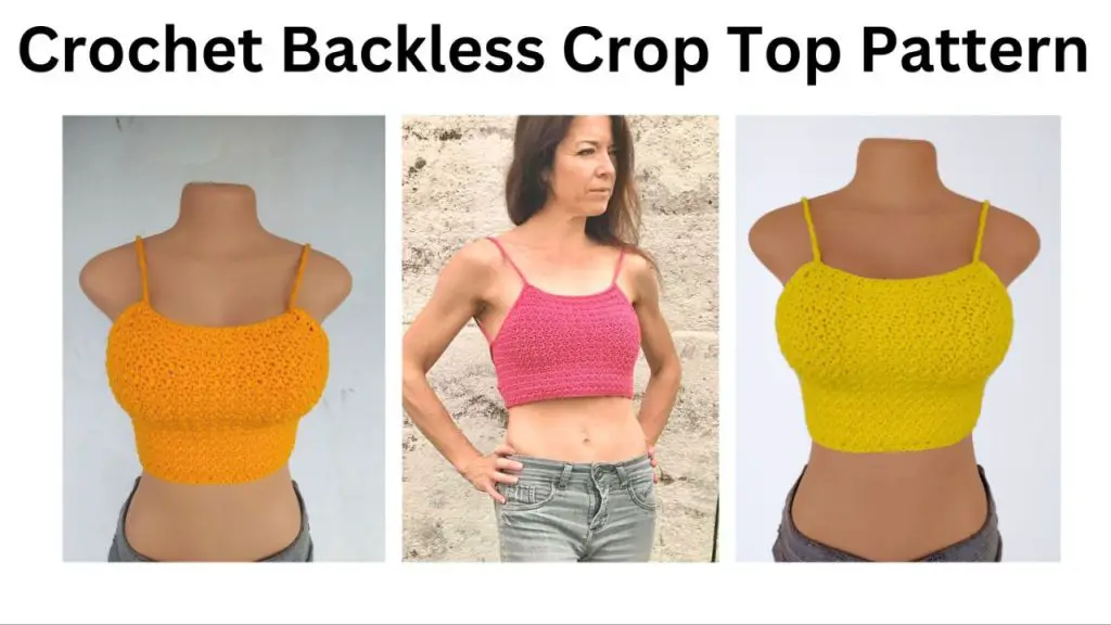 easy crochet backless crop top