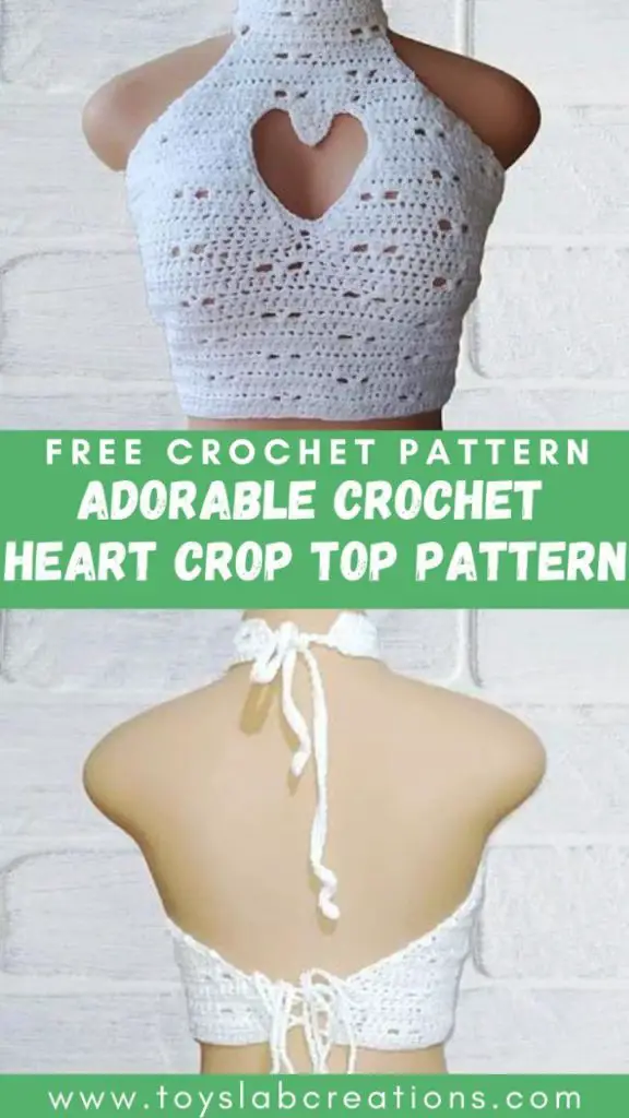 easy crochet heart crop top pattern