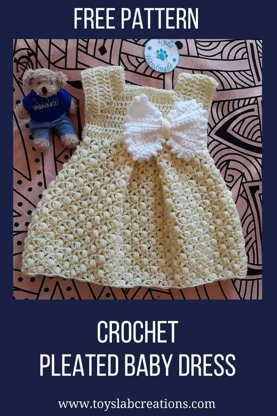 crochet pleated dress free pattern