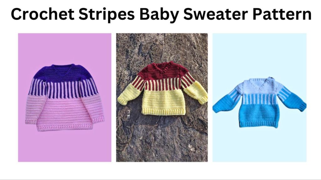crochet stripe sweater