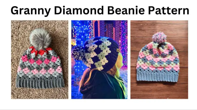 easy crochet granny diamond beanie