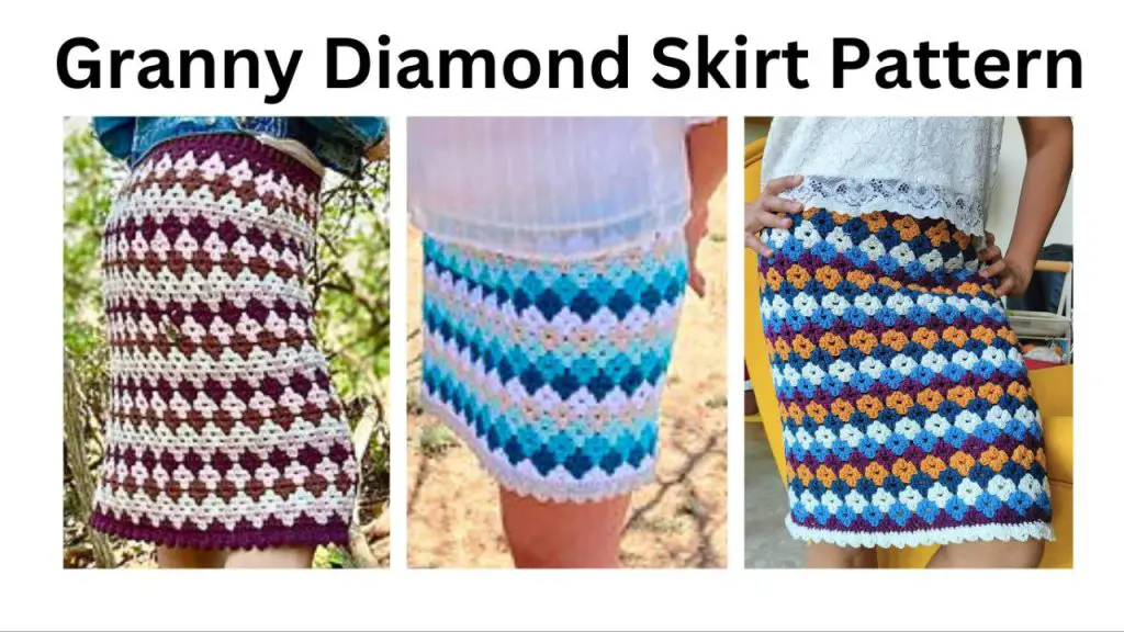easy crochet granny diamond skirt