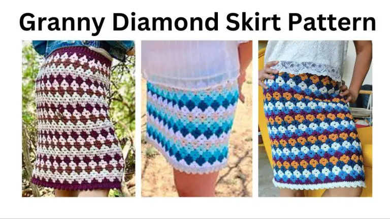 easy crochet granny diamond skirt