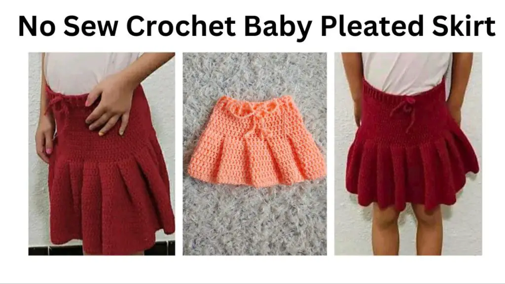 easy pleated crochet baby skirt pattern