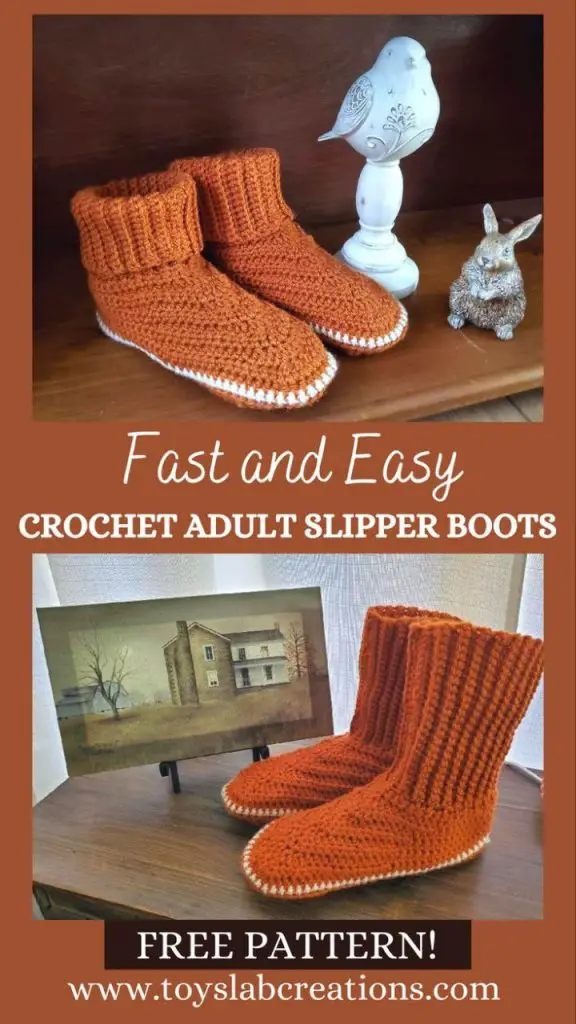 crochet adult boots pattern