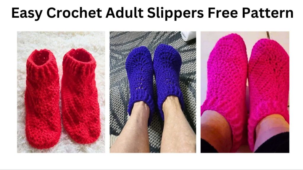 easy crochet adult slippers patterns