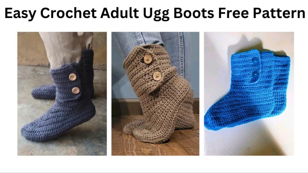 crochet adult ugg boots pattern
