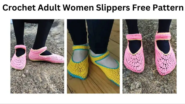 easy crochet adult women slippers