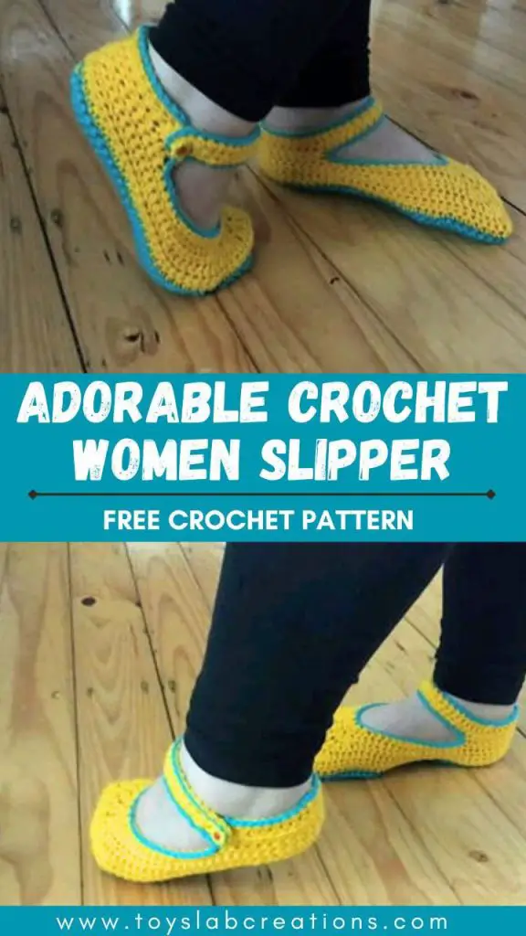 crochet adult women slippers pattern
