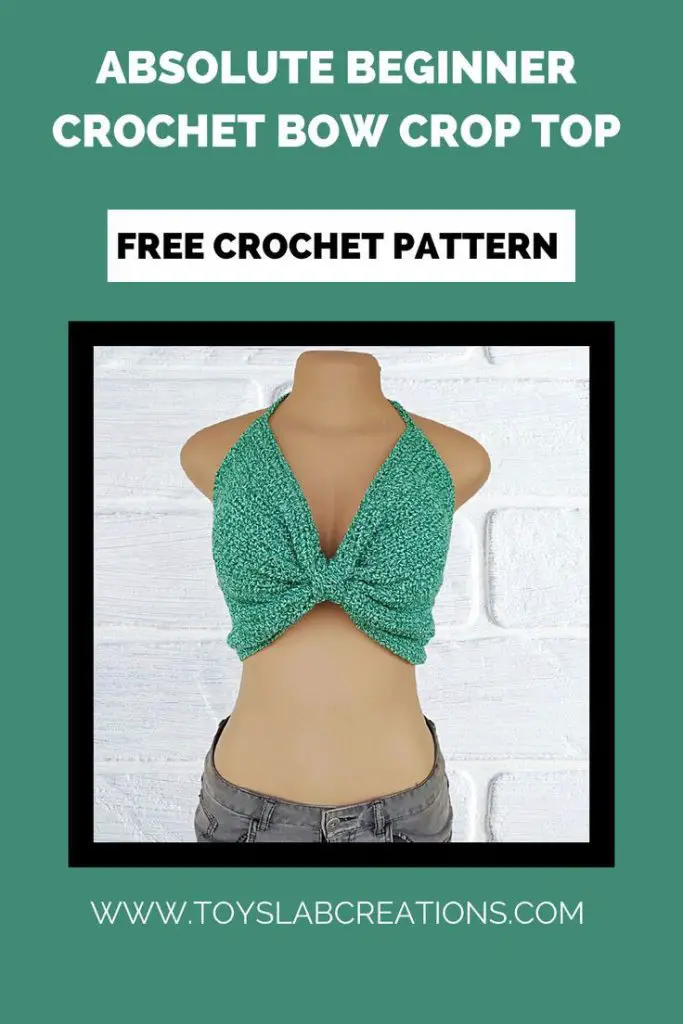 easy crochet bow crop top pattern